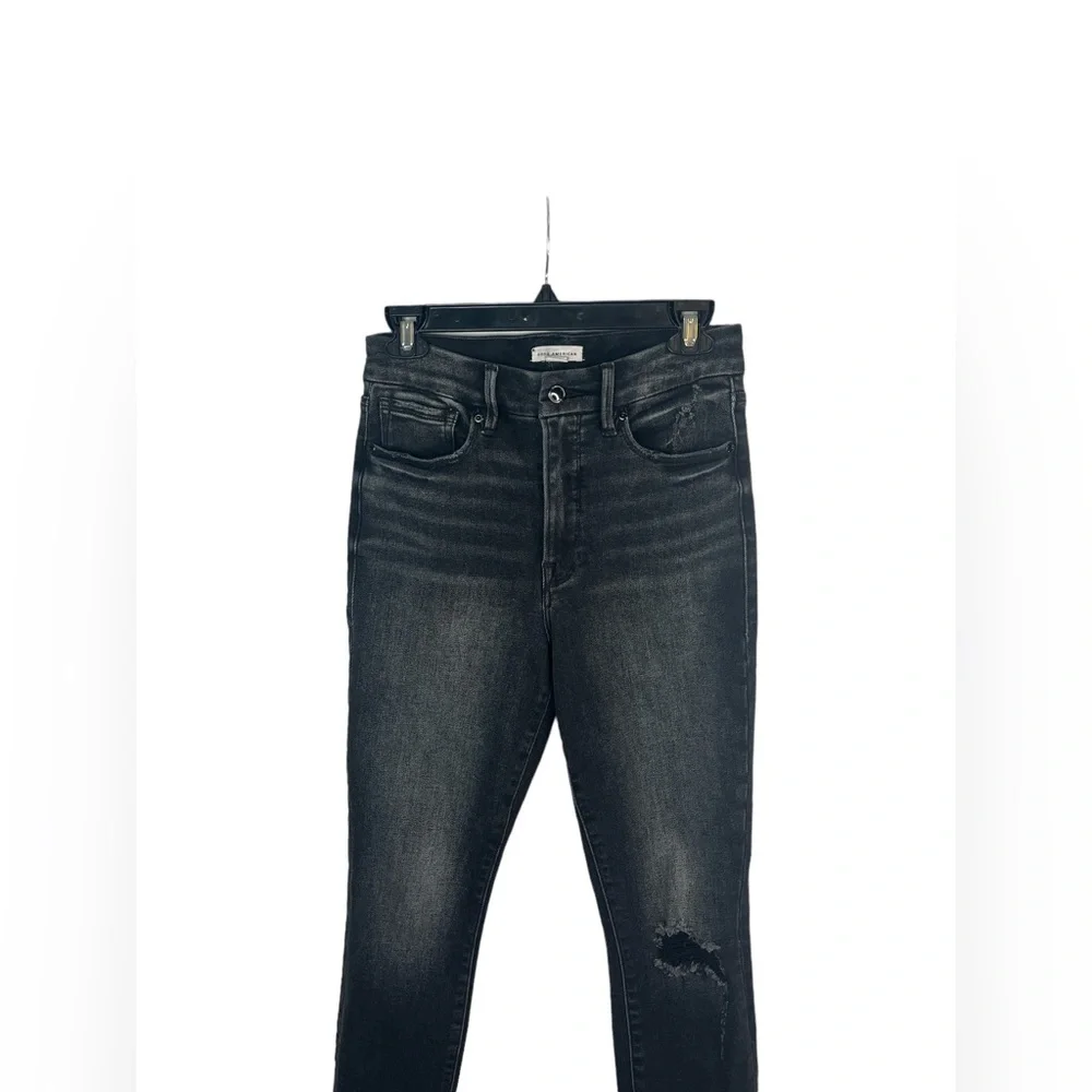 Good American black‎ denim skinny jeans size 6/28